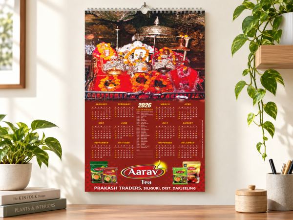 Aarav Tea Wall Calendar 2026 — Calendars design by Designer Wave