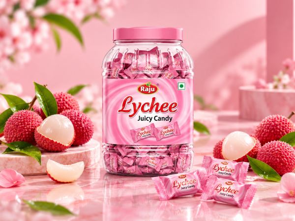 Pink Lychee Juicy Candy — Candy & Lollipops design by Designer Wave
