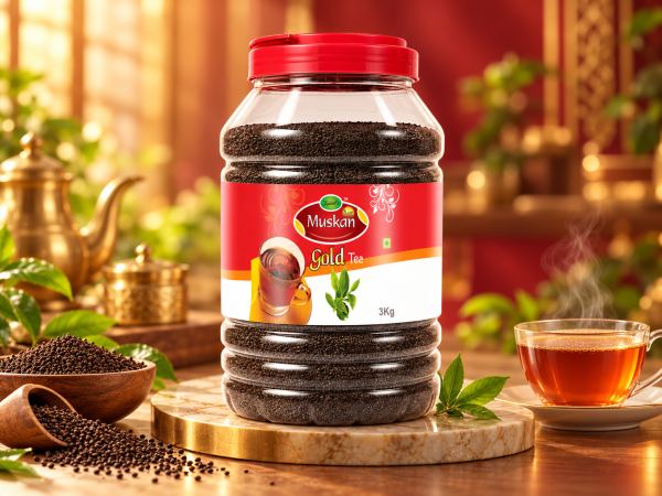 Golden Tea Jar — Jar Labels design by Designer Wave