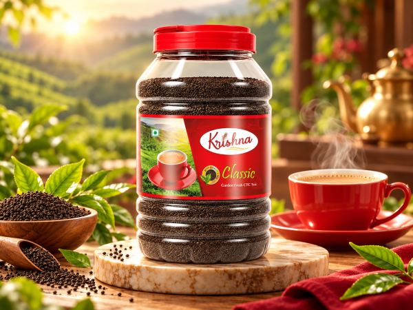 Krishna Classic Tea — Jar Labels design by Designer Wave