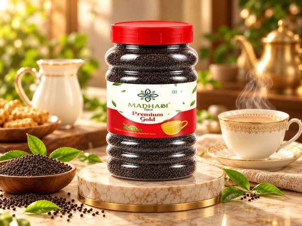 Madhabi Premium Gold Tea — Jar Labels design by Designer Wave