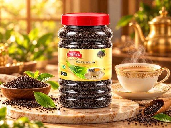 Surya Gold Darjeeling Tea — Jar Labels design by Designer Wave
