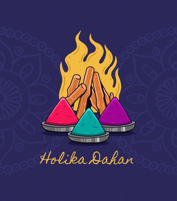 Holika Dahan — Social Media Post design by Designer Wave