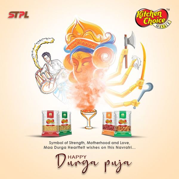 Durga Puja — Social Media Post design by Designer Wave