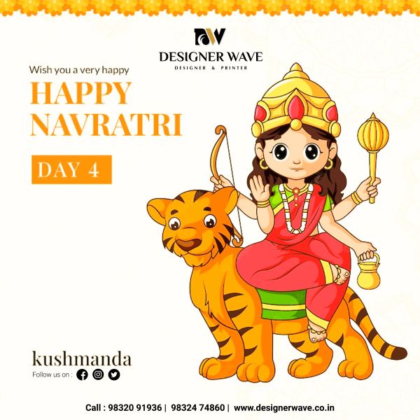 Navratri Day 4 — Social Media Post design by Designer Wave