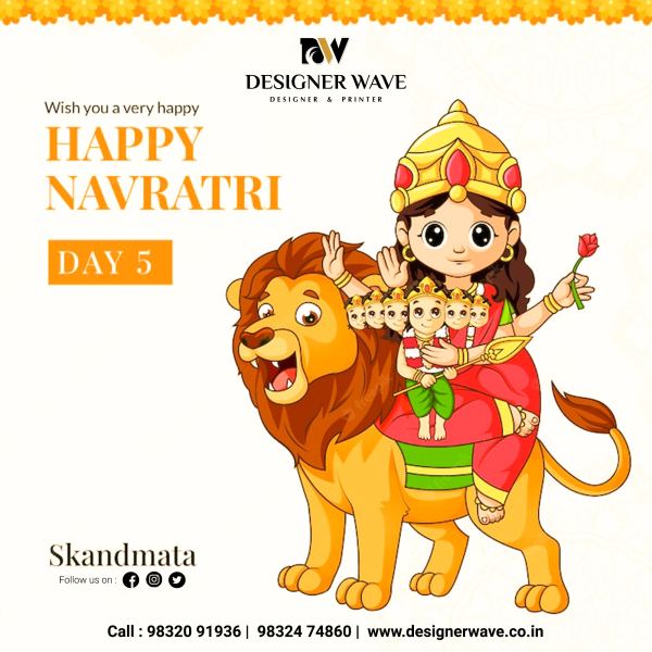 Navratri Day 5 — Social Media Post design by Designer Wave