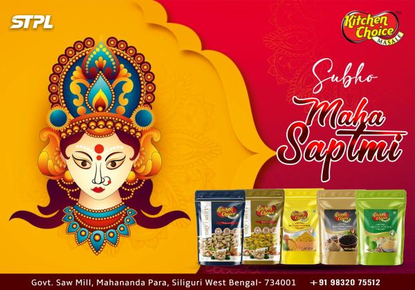 Maha Saptami — Social Media Post design by Designer Wave