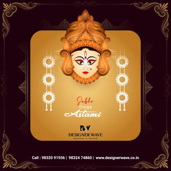 Durga Ashtami — Social Media Post design by Designer Wave
