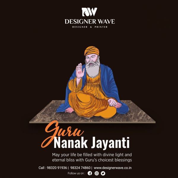 Guru Nanak Jayanti — Social Media Post design by Designer Wave