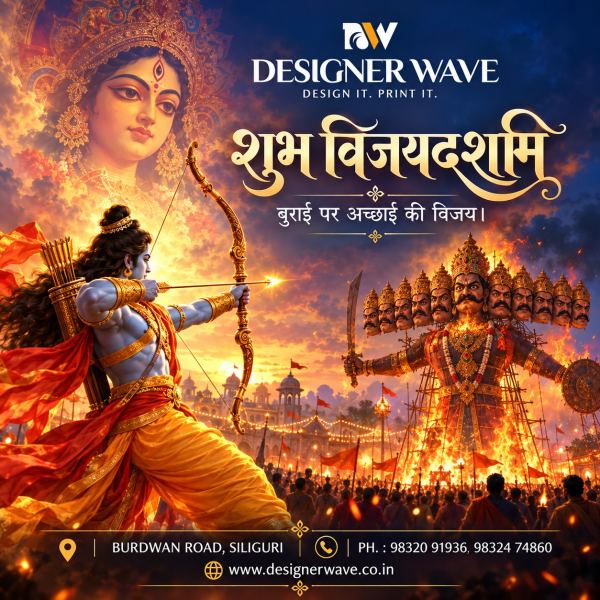 Shubh Vijayadashami — Social Media Post design by Designer Wave