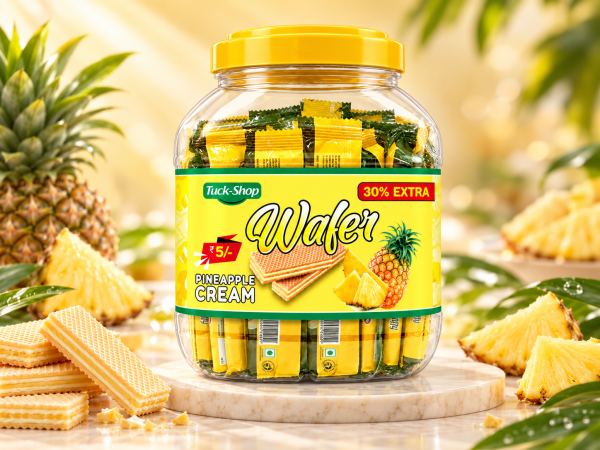 Tuck Shop Pineapple Wafer Jar — Wafers & Chocolates design by Designer Wave