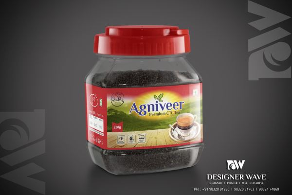 Agniveer Tea — Tea Packaging design by Designer Wave