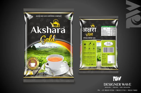 Akshara Tea — Tea Packaging design by Designer Wave