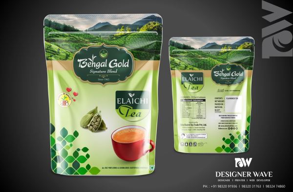 Bengal Gold Elaichi II — Tea Packaging design by Designer Wave