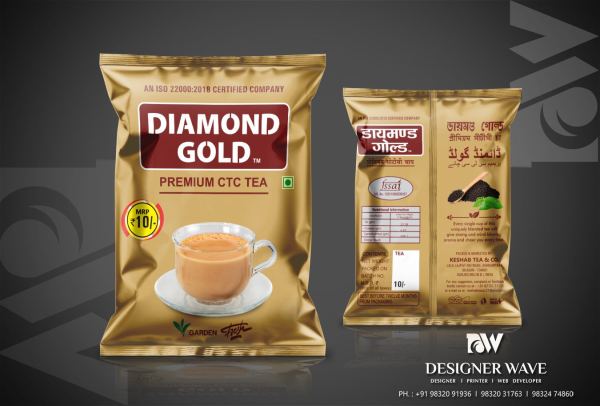 Diamond Gold CTC Tea — Tea Packaging design by Designer Wave
