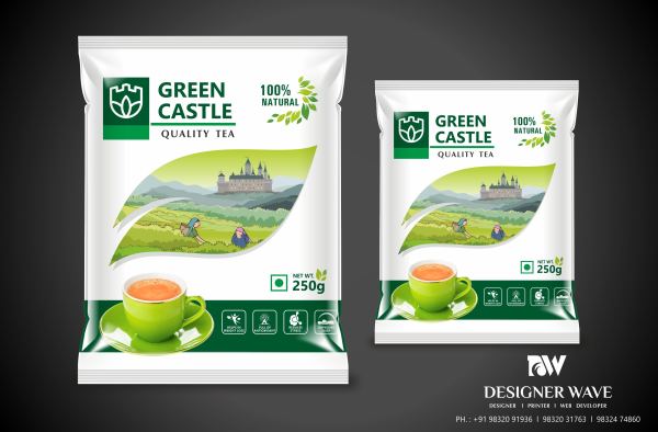 Green Castle Tea — Tea Packaging design by Designer Wave