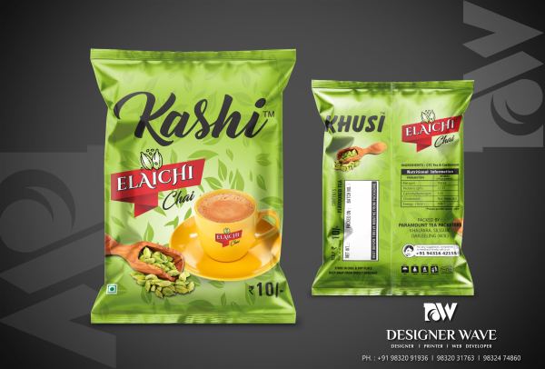 Kashi Elaichi Chai — Tea Packaging design by Designer Wave