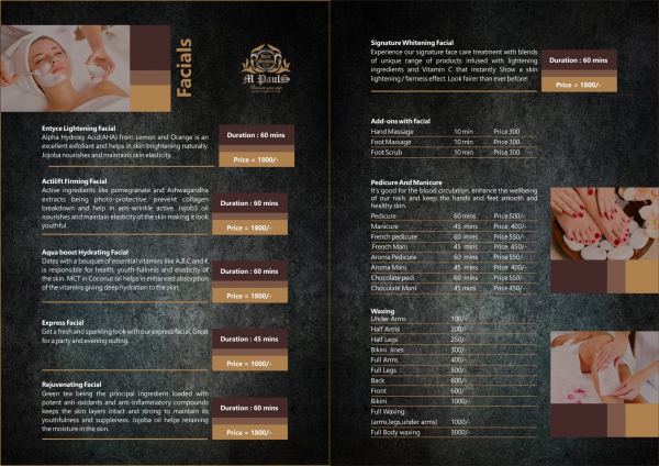 M Pauls Rate Chart II — Branding & Print design by Designer Wave
